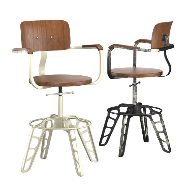 rockee steel cafe chair 3D-Modell .c4d .max .obj .3ds .fbx .stl .blend 