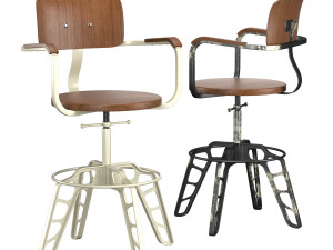 rockee steel cafe chair 3D-Modell