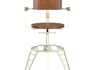 rockee steel cafe chair 3D Model