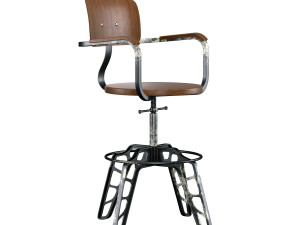 rockee steel cafe chair 3D-Modell