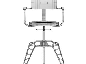rockee steel cafe chair 3D-Modell