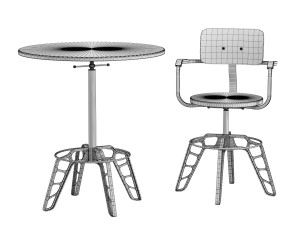 rockee table and chair 3D Model
