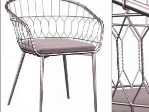 ritorto knox dining chair 3D मॉडल