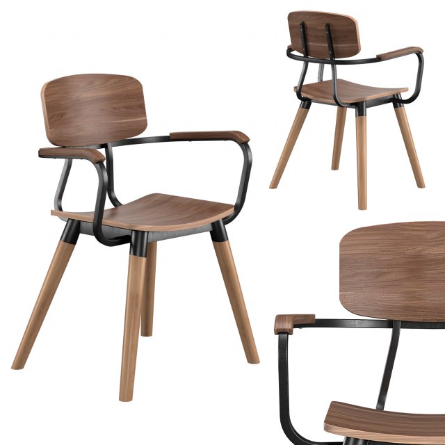 norfolk cafe armchair 3D मॉडल .c4d .max .obj .3ds .fbx .stl .blend 