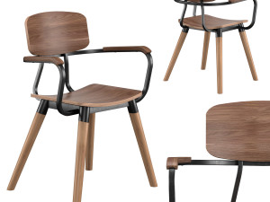 norfolk cafe armchair 3D मॉडल