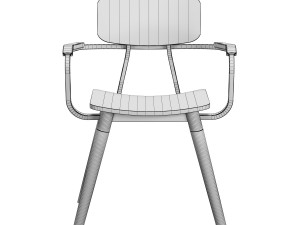 norfolk cafe armchair 3D मॉडल