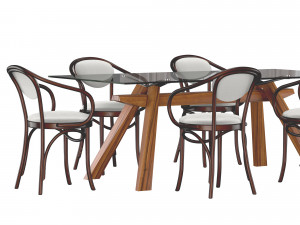 zeus lg table and bentwood b-9 3D Model