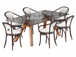 zeus lg table and bentwood b-9 3D Model