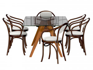 zeus lg table and bentwood b-9 3D Model