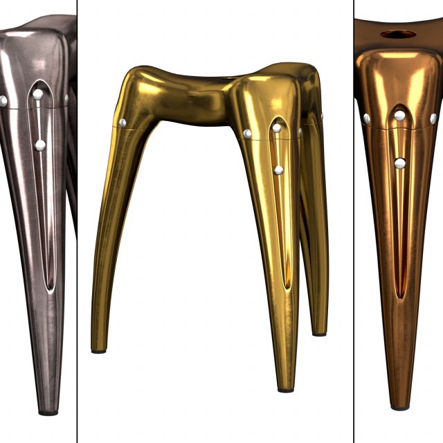 aria shiny stool Modèle 3D .c4d .max .obj .3ds .fbx .stl .blend 