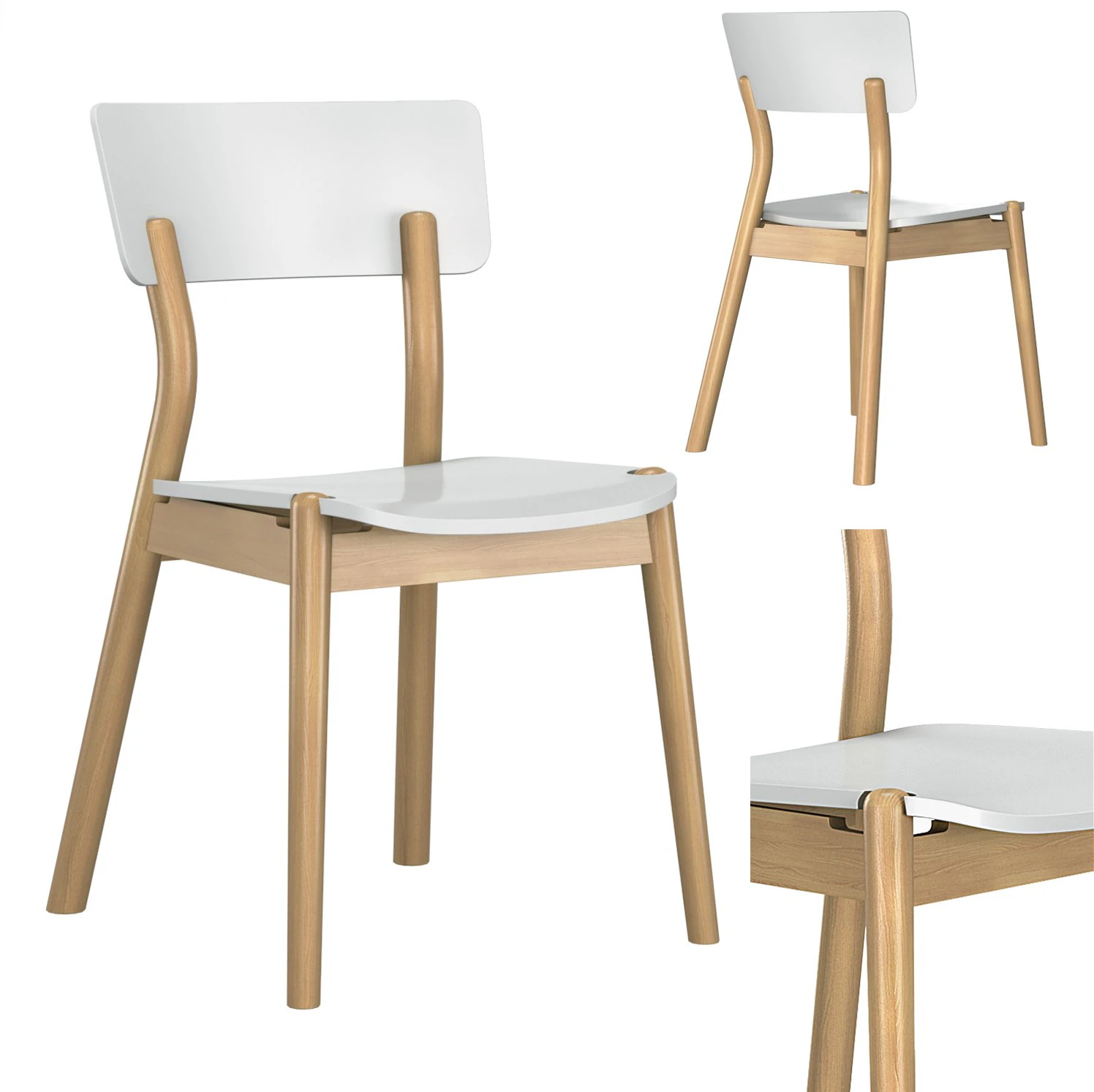 bentwood chair a 1506 3D Model .c4d .max .obj .3ds .fbx .stl .blend 