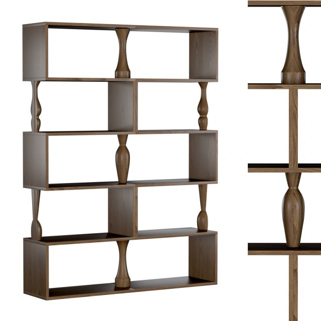 perbacco bookcase 3D Model .c4d .max .obj .3ds .fbx .stl .blend 