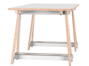 trestle table medium 3D Model