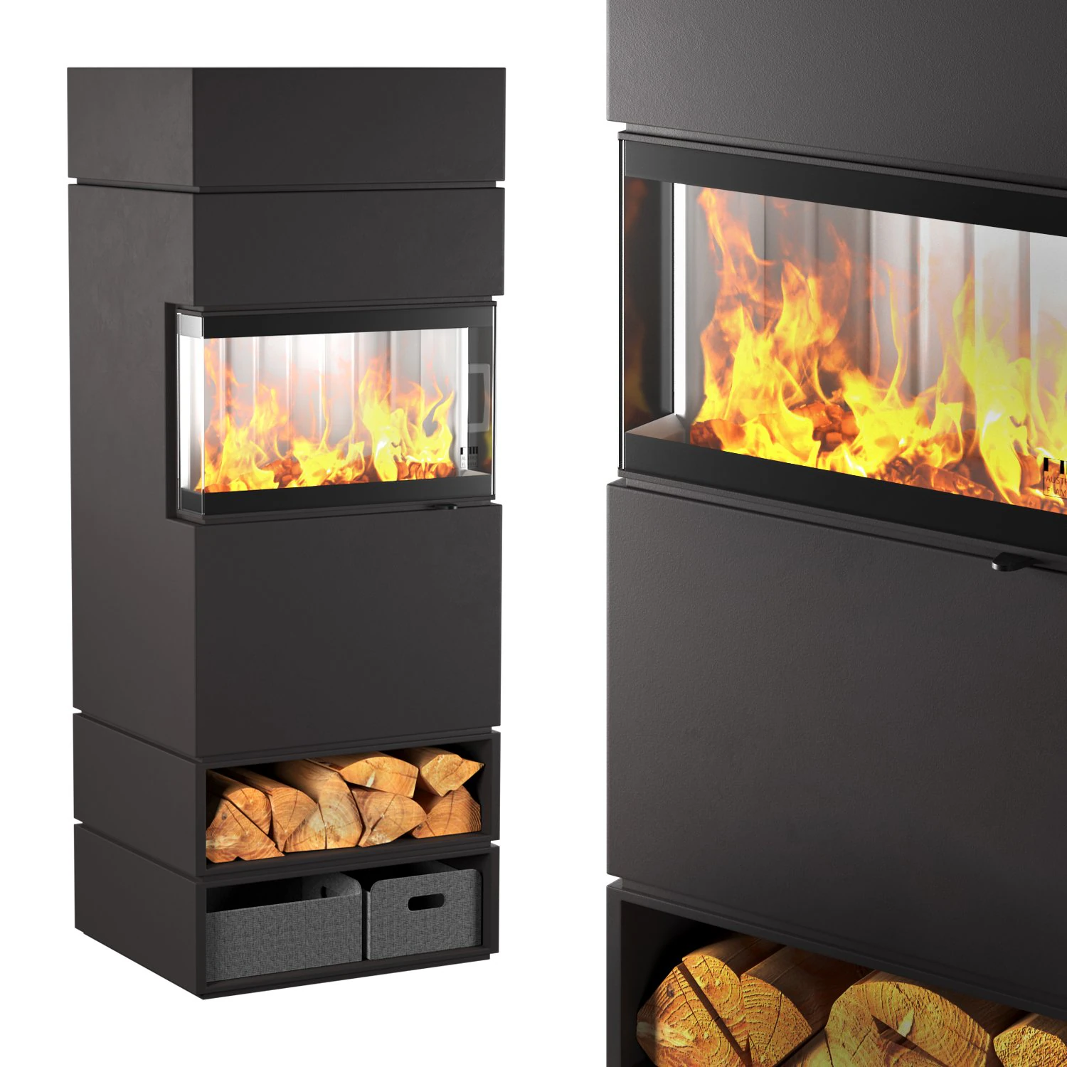 dexters3 fireplace 3D Model .c4d .max .obj .3ds .fbx .stl .blend 