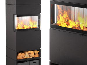 dexters3 fireplace 3Dモデル