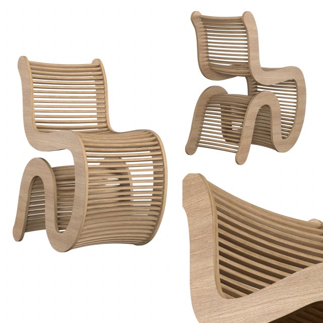 spline chair 3D मॉडल .c4d .max .obj .3ds .fbx .stl .blend 