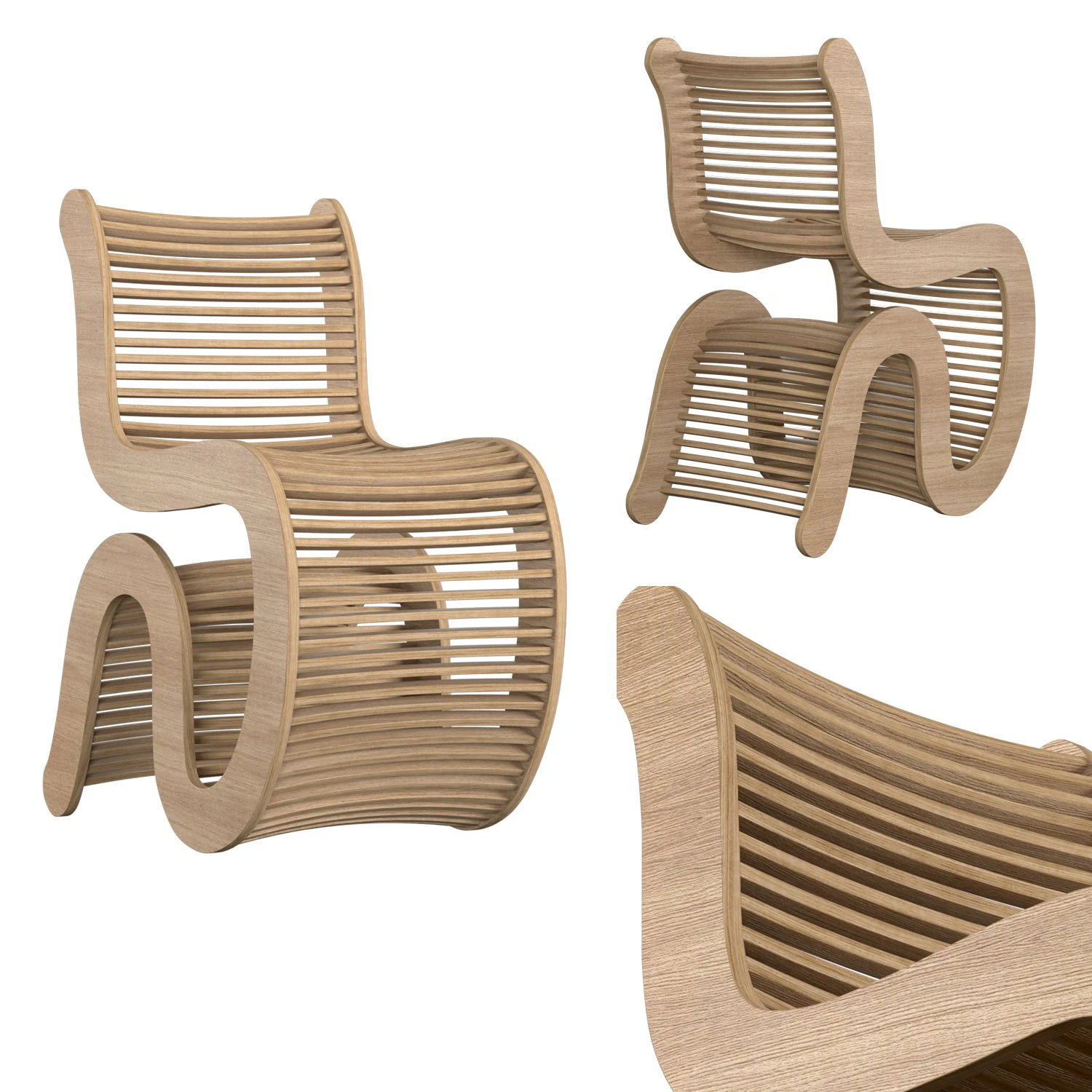 spline chair 3D Model .c4d .max .obj .3ds .fbx .stl .blend 