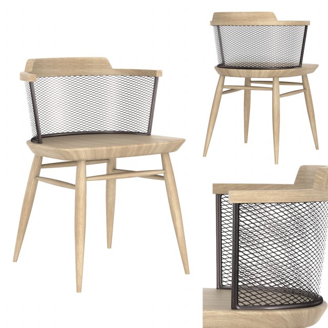straw tub chair Model 3D .c4d .max .obj .3ds .fbx .stl .blend 