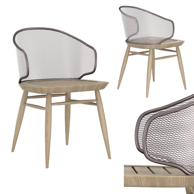 near tub chair 3D Model .c4d .max .obj .3ds .fbx .stl .blend 