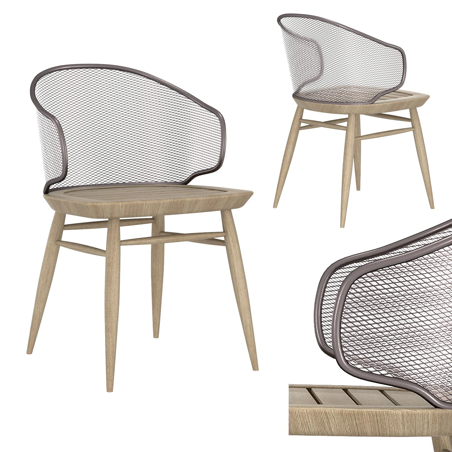 near tub chair 3D Model .c4d .max .obj .3ds .fbx .stl .blend 