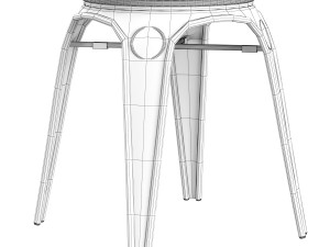 krets kopi stool 3D-Modell