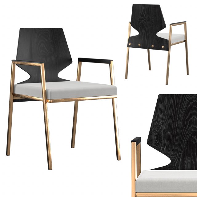 gong armchair 3D Модель .c4d .max .obj .3ds .fbx .stl .blend 