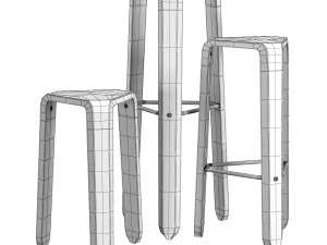 pica pau stool 3D Model