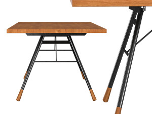 no-24 chair and brandywine dining table 3D 模型