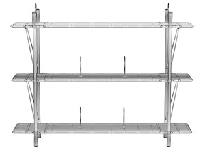 brandywine low wide shelf Model 3D