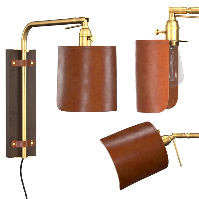 ava wall sconce plug 3D-Modell .c4d .max .obj .3ds .fbx .stl .blend 
