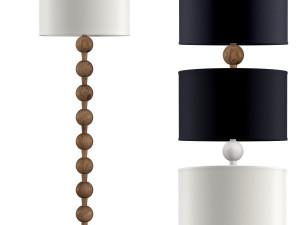 hugo barbell floor lamp 3D Model