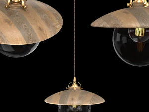 एडमंड पेंडेंट प्रकाश प्राकृतिक मेपल 3D मॉडल