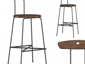 anna stool iron 3D Model