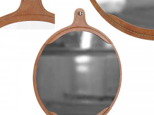 フェアマウントレザーラウンドミラー 3Dモデル