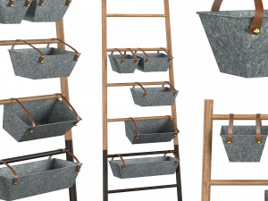metal hanging bins 3Dモデル