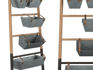 metal hanging bins Model 3D