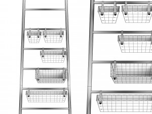 metal hanging bins Model 3D