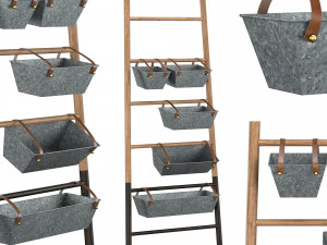 metal hanging bins 3D Model