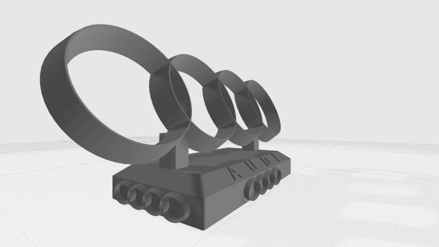 audi logo Modelo de impresión 3D .c4d .max .obj .3ds .fbx .stl .blend