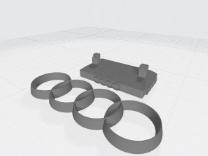 audi logo Modelo de impresión 3D