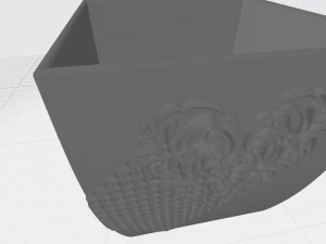vase with ornament 3D Print Model