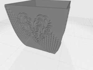 vase with ornament 3D Print Model