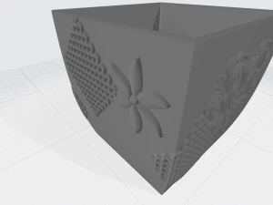vase with ornament 3D Print Model