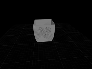 vase with ornament 3D Print Model