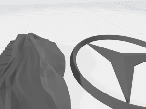 mersedes benz logo 3D Print Model