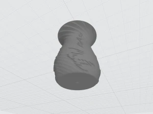 vase with ornament 3D Print Model