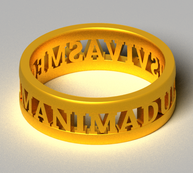 Anima dulcis vivas mecum 2 rings Modèles 3D en vedette .c4d .max .obj .3ds .fbx .stl .blend 