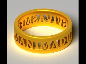 Anima dulcis vivas mecum 2 rings 3D Print Model