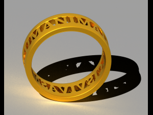 Anima dulcis vivas mecum 2 rings Modèles 3D en vedette