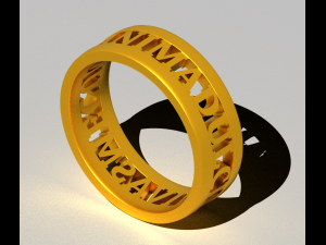 Anima dulcis vivas mecum 2 rings Modèles 3D en vedette